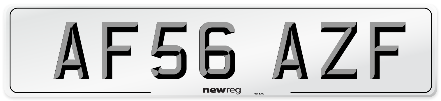 AF56 AZF Number Plate from New Reg